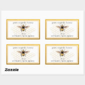 Honingpotje Etiket Honingbij Imkerij Honingraat Go (Vel)