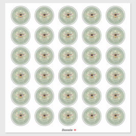 Honingpotje Label Honingbij Imkerij 5 CM Stickers