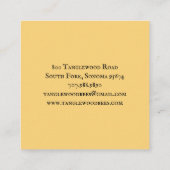 Honingproducten van de bijenimker uit bijenhoningb vierkante visitekaartje (Achterkant)