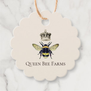 Honingproducten van koningin van bijen bedankjes labels