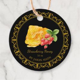  Honingraat Aardbei Honey Hang Label