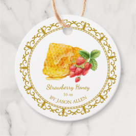  Honingraat Aardbei Honey Hang Label