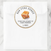 Honingraat Apiary Honingraat Ronde Sticker (Tas)