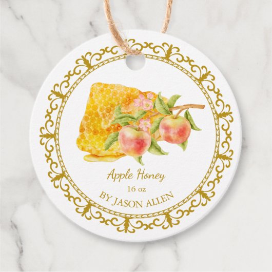  Honingraat Apple Infused Honey Hang Label (Voorkant)