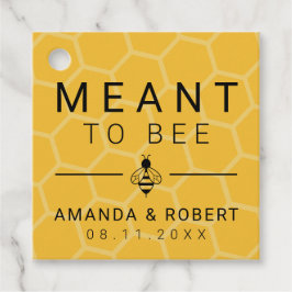 Honingraat bedoeld als bruiloft bedankjes labels