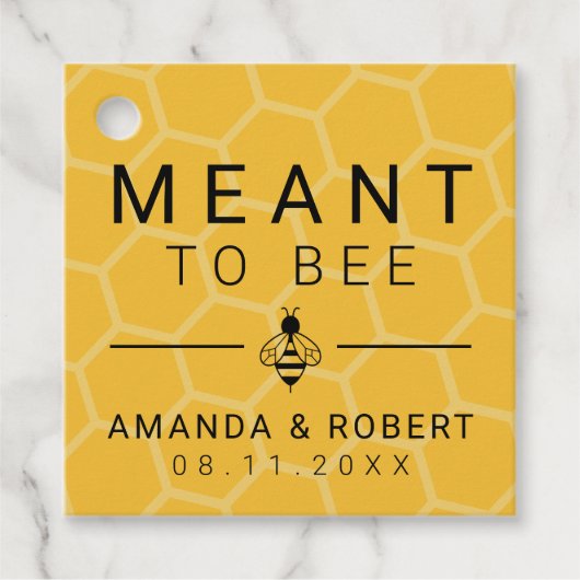 Honingraat bedoeld als bruiloft bedankjes labels (Voorkant)