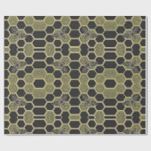 Honingraat & Bee inpakpapier (Vlak)