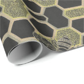 Honingraat & Bee inpakpapier (Rol Hoek)