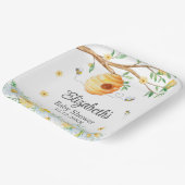 Honingraat Bee Kamille Baby shower Papieren Bordje (Gebogen)