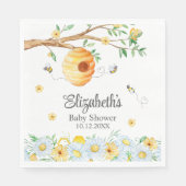 Honingraat Bee Kamille Baby shower Servet (Voorkant)