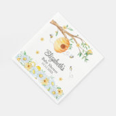 Honingraat Bee Kamille Baby shower Servet (Hoek)