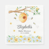 Honingraat Bee Kamille Baby shower Servet (Voorkant)