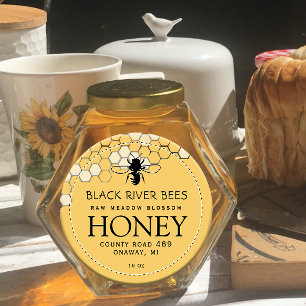 Honingraat & Bee Raw Honing Label Provence Geel