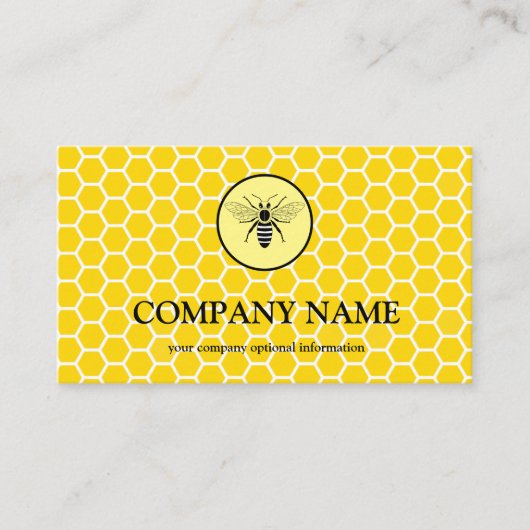  honingraat bij bijenHouder honingairist Visitekaartje (Voorkant)