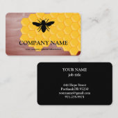 honingraat bij bijenHouder honingairist Visitekaartje (Voorkant / Achterkant)