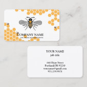  honingraat bij bijenHouder honingairist Visitekaartje (Voorkant / Achterkant)