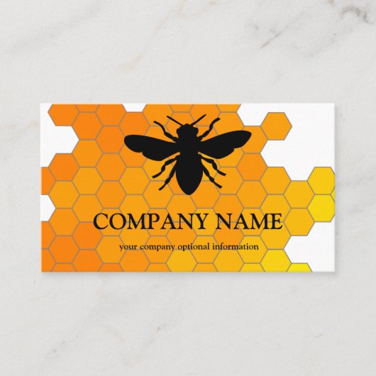  honingraat bij bijenHouder honingairist Visitekaartje (Voorkant)