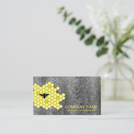  honingraat bij bijenHouder honingairist Visitekaartje (Staand voorkant)