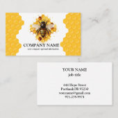  honingraat bij bijenHouder honingairist Visitekaartje (Voorkant / Achterkant)