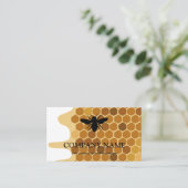  honingraat bij bijenHouder honingairist Visitekaartje (Staand voorkant)