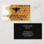  honingraat bij bijenHouder honingairist Visitekaartje (Voorkant / Achterkant)