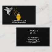  honingraat bij bijenHouder honingairist Visitekaartje (Voorkant / Achterkant)