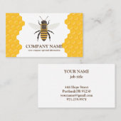  honingraat bij bijenHouder honingairisus Visitekaartje (Voorkant / Achterkant)