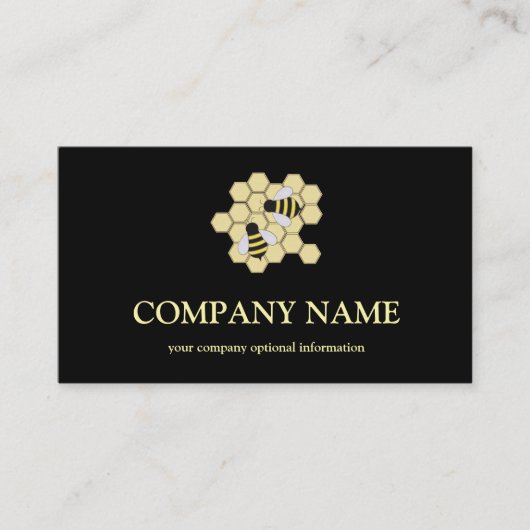  honingraat bij bijenHouder honingairisus Visitekaartje (Voorkant)