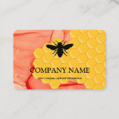  honingraat bij bijenHouder honingairisus Visitekaartje (Voorkant)