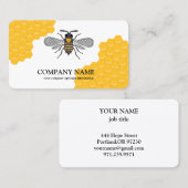  honingraat bij bijenHouder honingairisus Visitekaartje (Voorkant / Achterkant)