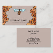 honingraat bij bijenHouder honingairisus Visitekaartje (Voorkant / Achterkant)