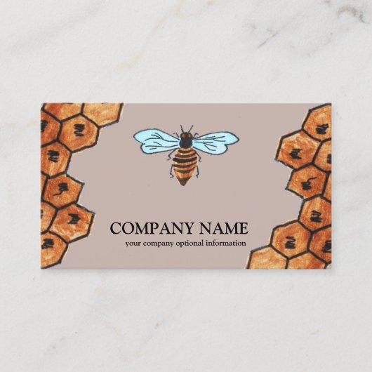 honingraat bij bijenHouder honingairisus Visitekaartje (Voorkant)