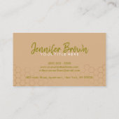 Honingraat bij Boerderij bijengroen goud Visitekaartje (Achterkant)