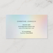 Honingraat bij logo op pastel kleuren verlopen visitekaartje (Achterkant)