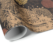  honingraat bij zwart cadeaupapier (Rol Hoek)