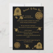  honingraat bij zwarte geboorte aankondiging (Voorkant)