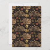  honingraat bij zwarte geboorte aankondiging (Achterkant)