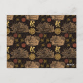  honingraat bij zwarte geboorte aankondiging briefkaart (Achterkant)