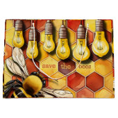 Honingraat Bijen en Tuin String Lights Groot Cadeauzakje (Voorkant)