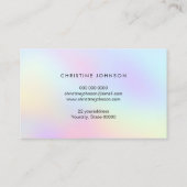 Honingraat Bijen logo op pastelachtergrond Visitekaartje (Achterkant)