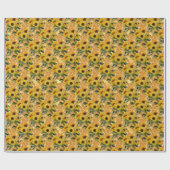 Honingraat Bijen Zonnebloem patroon Cadeaupapier (Vlak)