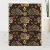 honingraat bijen zwart Baby shower Bedankkaart (Achterkant)