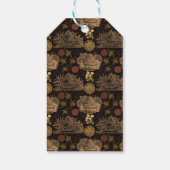  honingraat bijen zwart Baby shower Cadeaulabel (Achterkant)