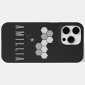 Honingraat Bijennaam Typografie Ontwerp Case-Mate iPhone Case (Achterkant (horizontaal))