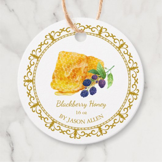Honingraat Blackberry Honey Hang Label (Voorkant)