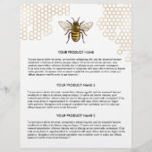 Honingraat Boerderij bijenimker Apiarist Honeybees Flyer (Achterkant)