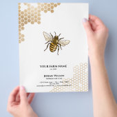Honingraat Boerderij bijenimker Apiarist Honeybees Flyer (Hand)