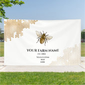 Honingraat Boerderij bijenimker Apiarist Honeybees Spandoek (Buitenkant)