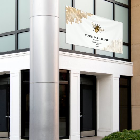 Honingraat Boerderij bijenimker Apiarist Honeybees Spandoek (Buitenkant Gebouw)