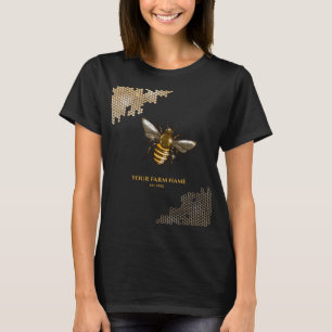 Honingraat Boerderij bijenimker Apiarist Honeybees T-shirt